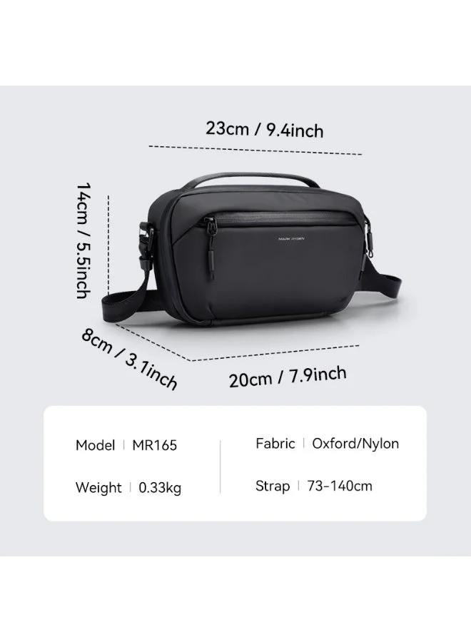 MARK RYDEN  Mark Ryden MR-165 Black Digital Organizer Bag – 3C Series Tech Accessory Pouch with Shoulder Strap, Water-Repellent Oxford Fabric, YKK Zippers – Crossbody or Clutch for Travel and Daily Use  | Best Price UAE